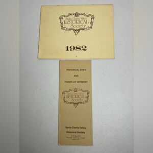 Santa Clarita Valley Historical Society 1982 Calendar & Site Pamphlet